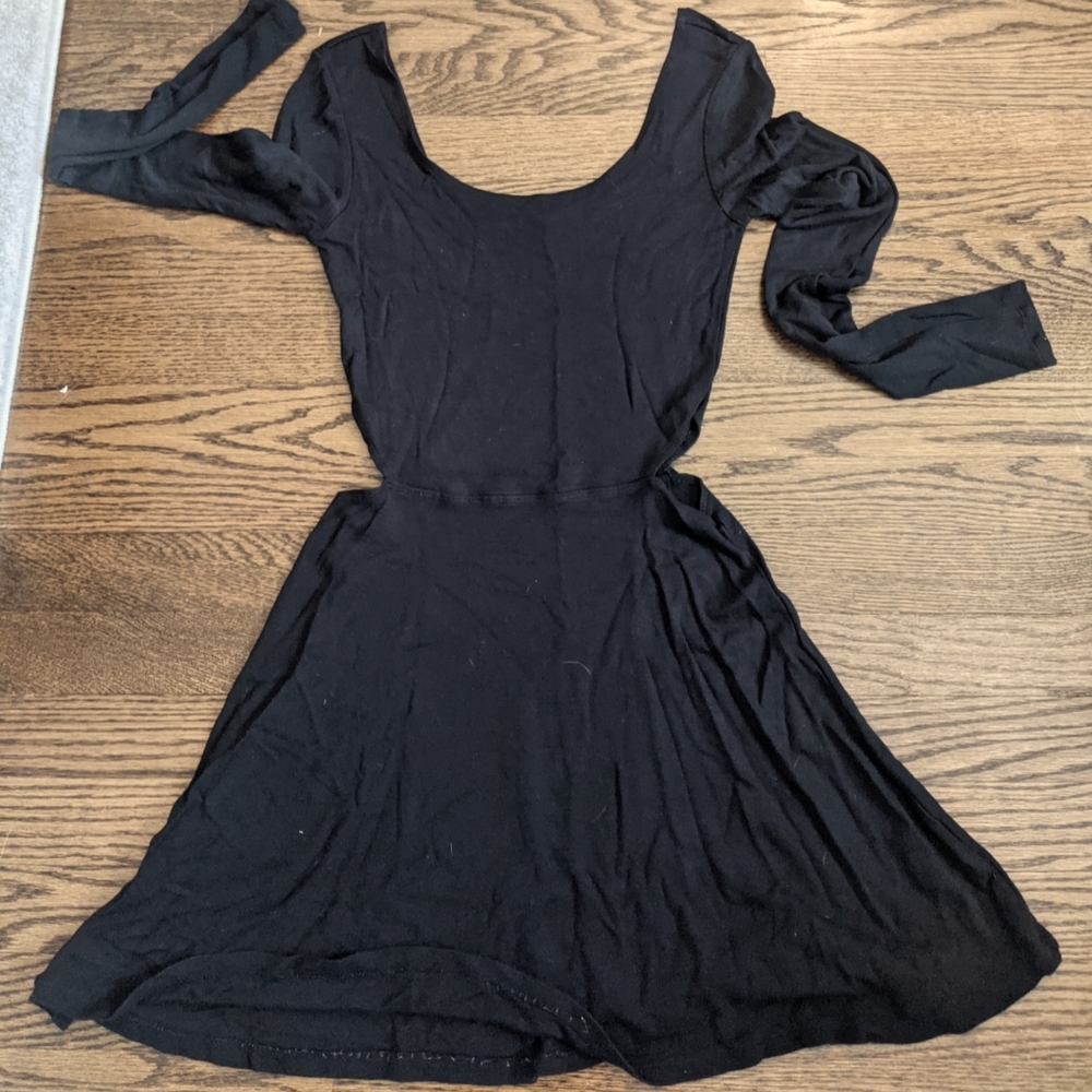 Long sleeve black dress